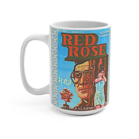Red Rose (Blue) Bollywood Mug 15oz - www.desimovies.biz