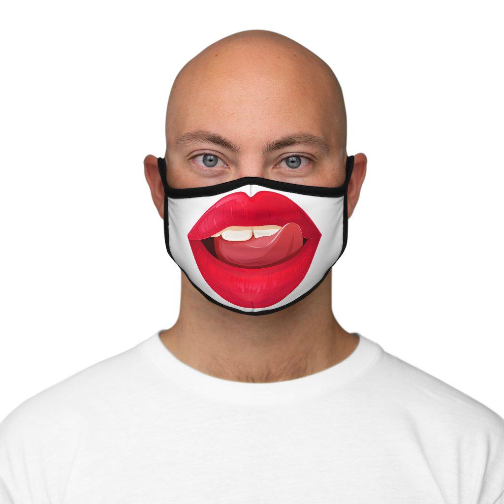 Hot Lips - Fitted Polyester Face Mask - www.desimovies.biz