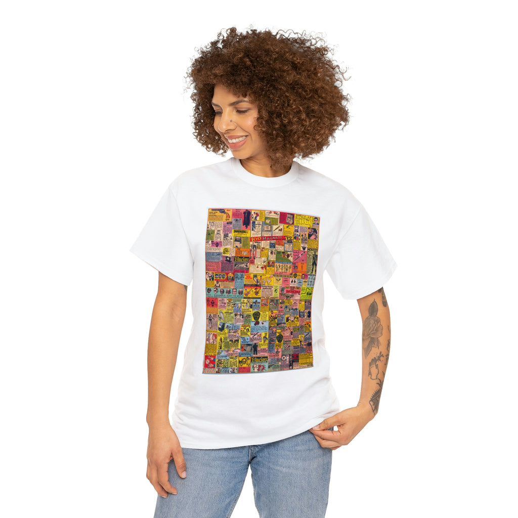Nostagic Comic Book Adverts - Unisex Heavy Cotton Tee - www.desimovies.biz