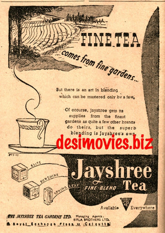 Jayshree Tea (1947) Press Advert 1947 - www.desimovies.biz