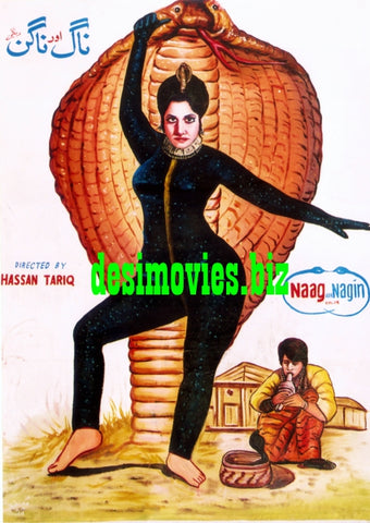 Naag Aur Nagin (1976) Hand Painted Poster - www.desimovies.biz