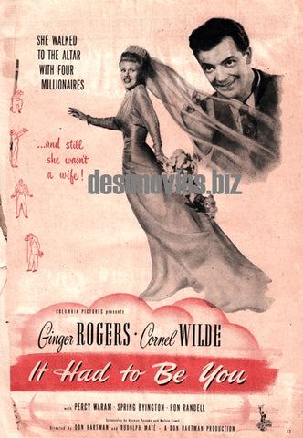 It Had To Be You (1947) Press Ad - www.desimovies.biz