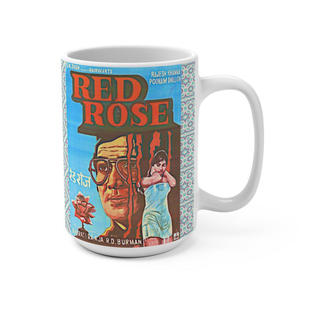 Red Rose (Blue) Bollywood Mug 15oz - www.desimovies.biz