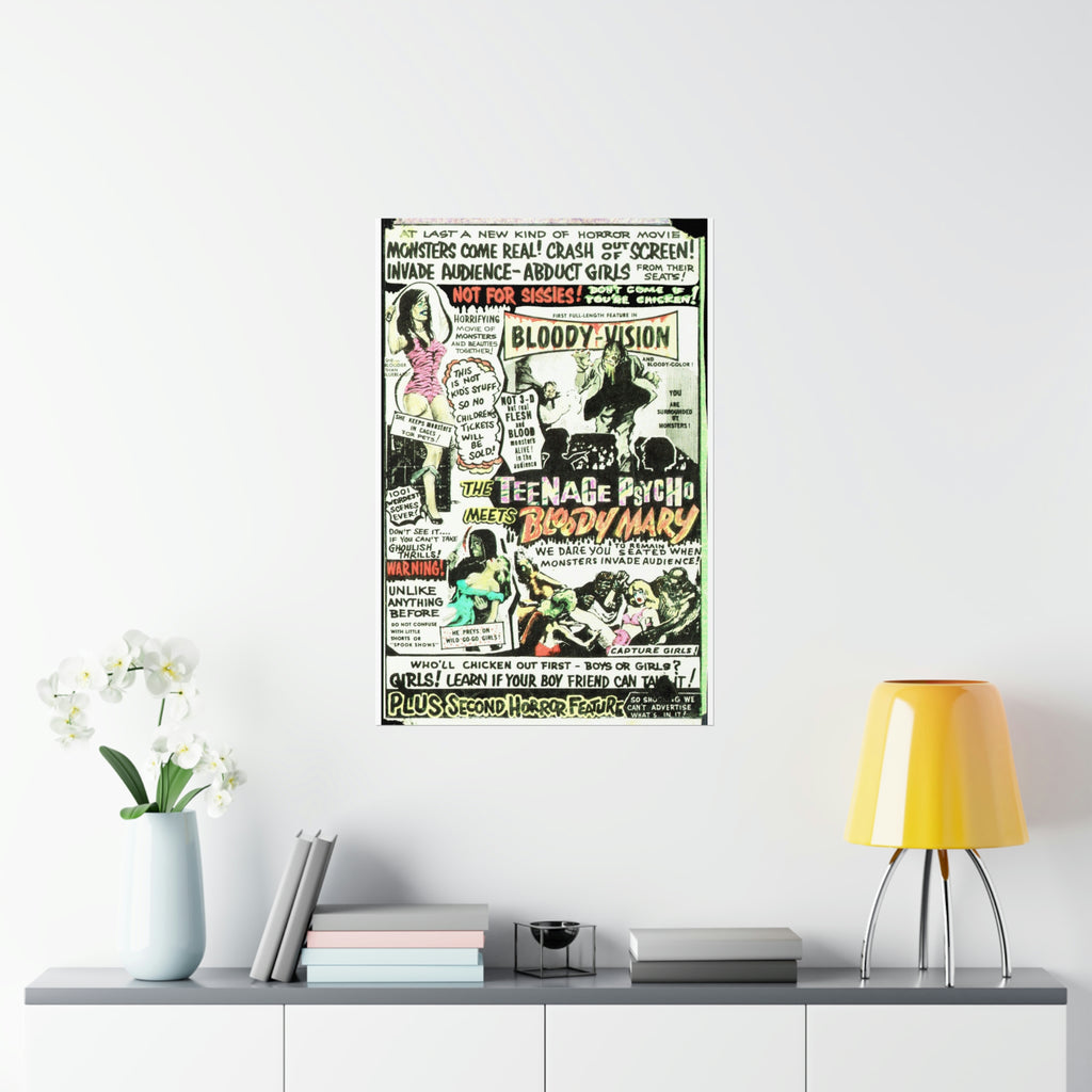 Teenage Psycho Meets Bloody Mary (1964) Premium Matte Vertical Posters - www.desimovies.biz