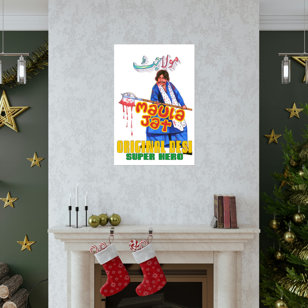 Maula Jat (1979) Hand Painted - Premium Matte Vertical Posters - www.desimovies.biz