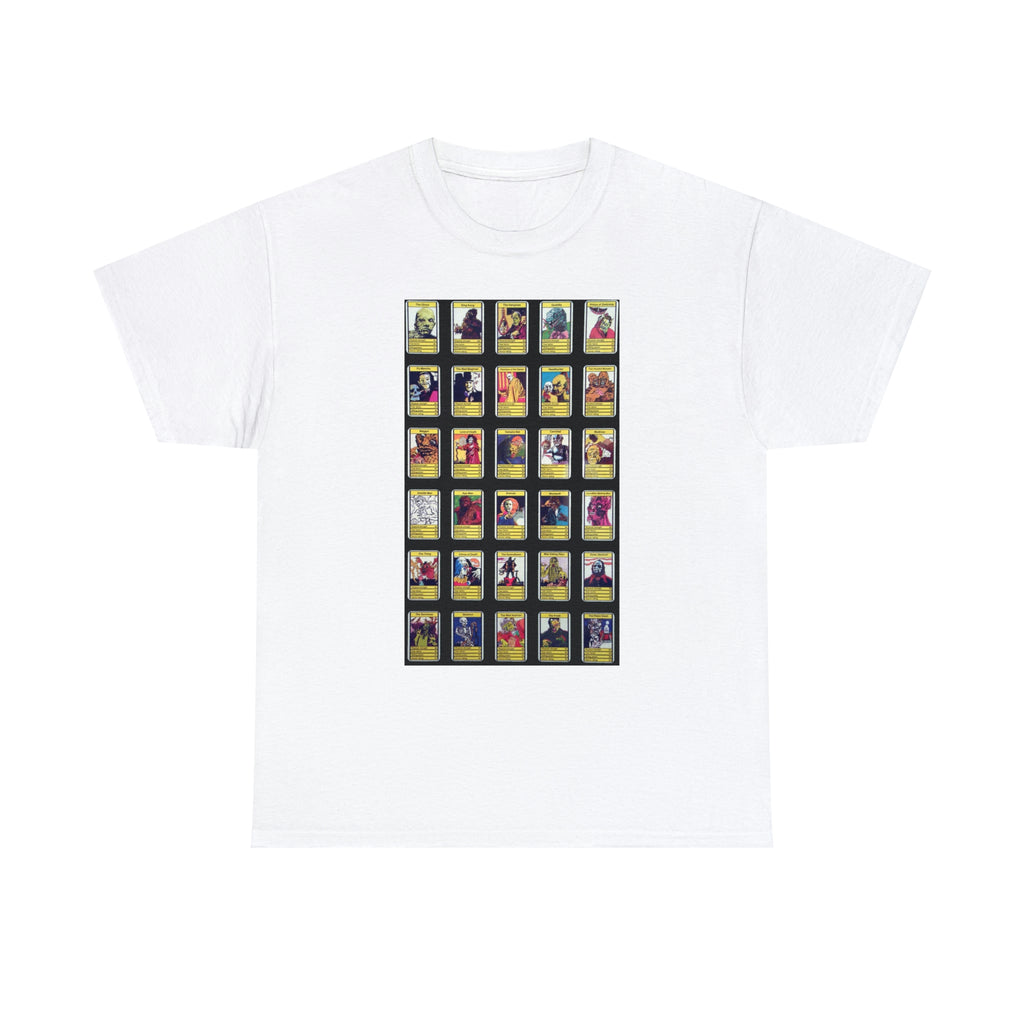 Top Trumps Horror Cards - Unisex Heavy Cotton Tee - www.desimovies.biz