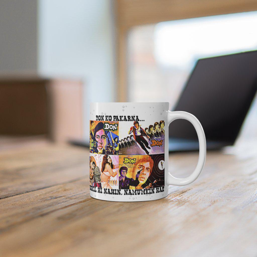 Don Ko Pakarna Mushkil Hi Nahin, Namumkin Hai - Bollywood - Ceramic Mug 11oz - www.desimovies.biz
