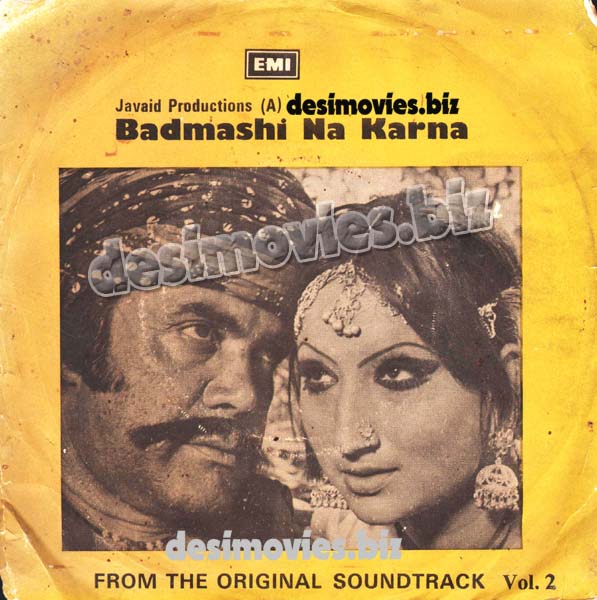 Kon Sharif Kon Badmash+Badmashi na karna (1976)  - 45 Cover - www.desimovies.biz