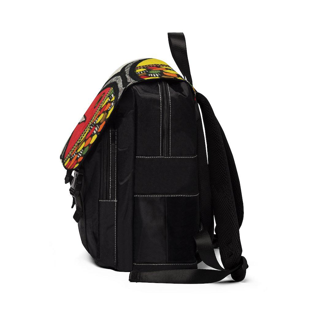 Madhubani Art Fishy - Unisex Casual Shoulder Backpack - www.desimovies.biz