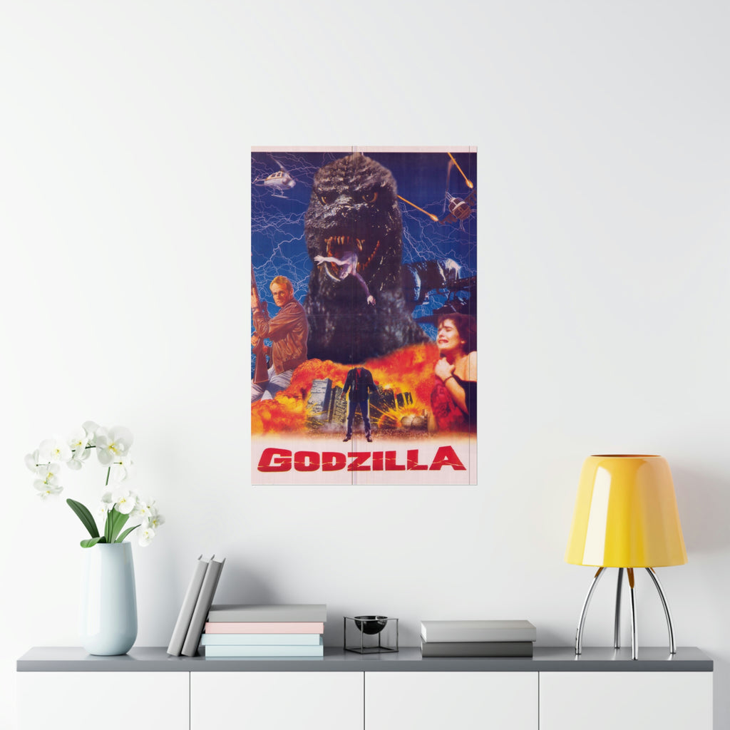 Godzilla - Pakistani Poster - Premium Matte Vertical Posters - www.desimovies.biz