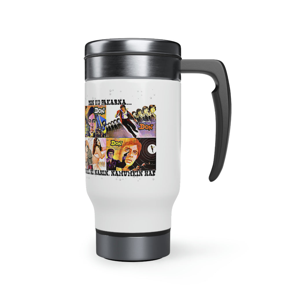 Don - Bollywood - Stainless Steel Travel Mug with Handle, 14oz - www.desimovies.biz