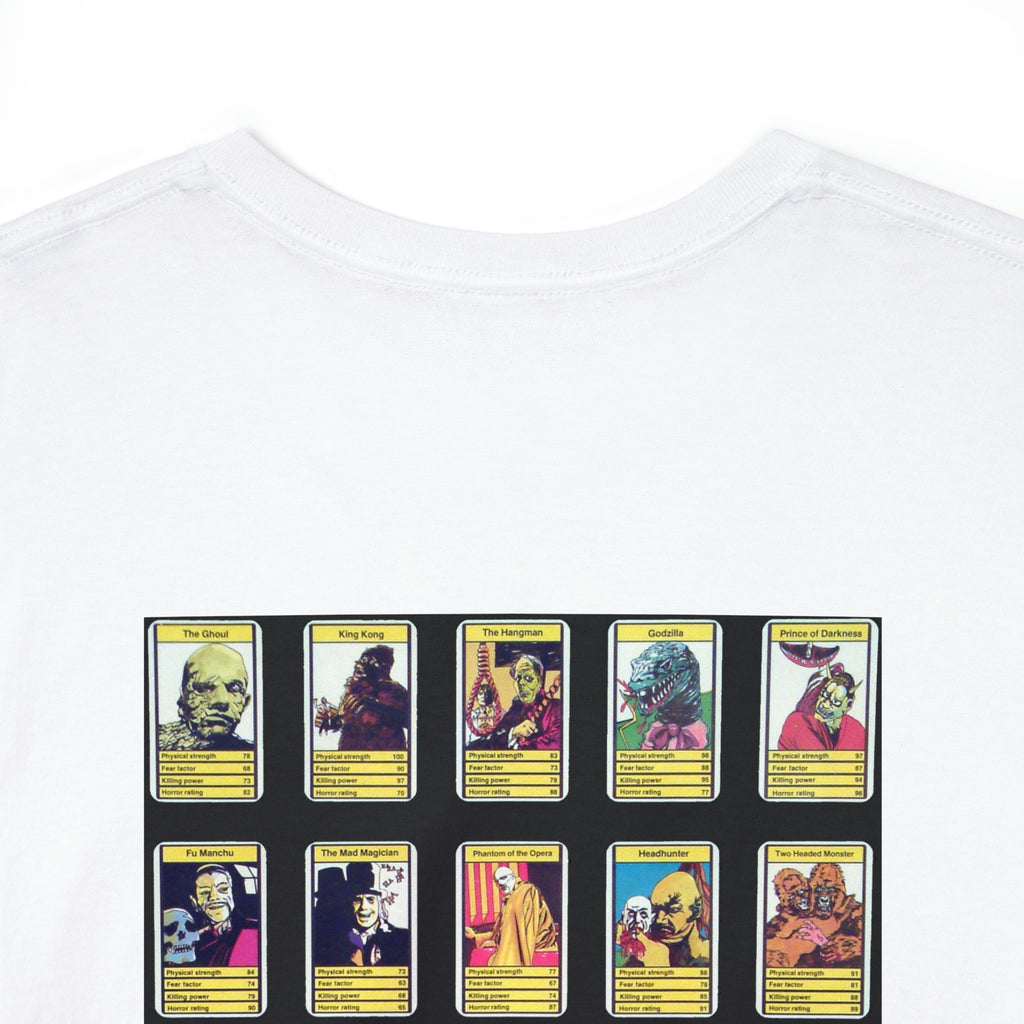 Top Trumps Horror Cards - Unisex Heavy Cotton Tee - www.desimovies.biz