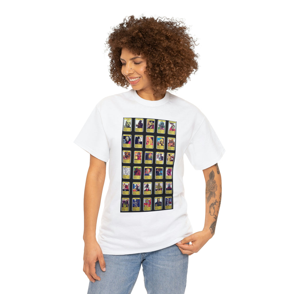 Top Trumps Horror Cards - Unisex Heavy Cotton Tee - www.desimovies.biz