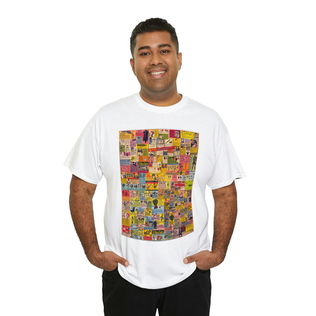 Nostagic Comic Book Adverts - Unisex Heavy Cotton Tee - www.desimovies.biz