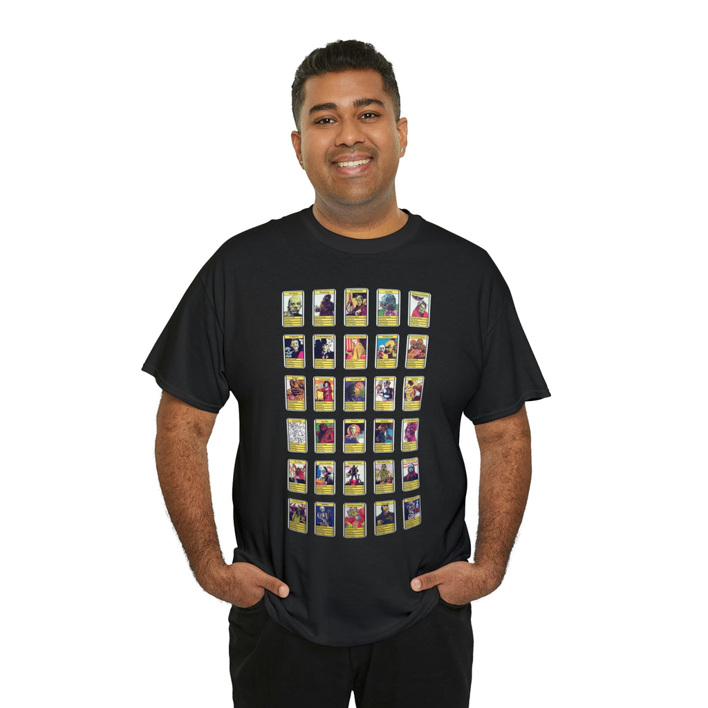 Top Trumps Horror Cards - Unisex Heavy Cotton Tee - www.desimovies.biz