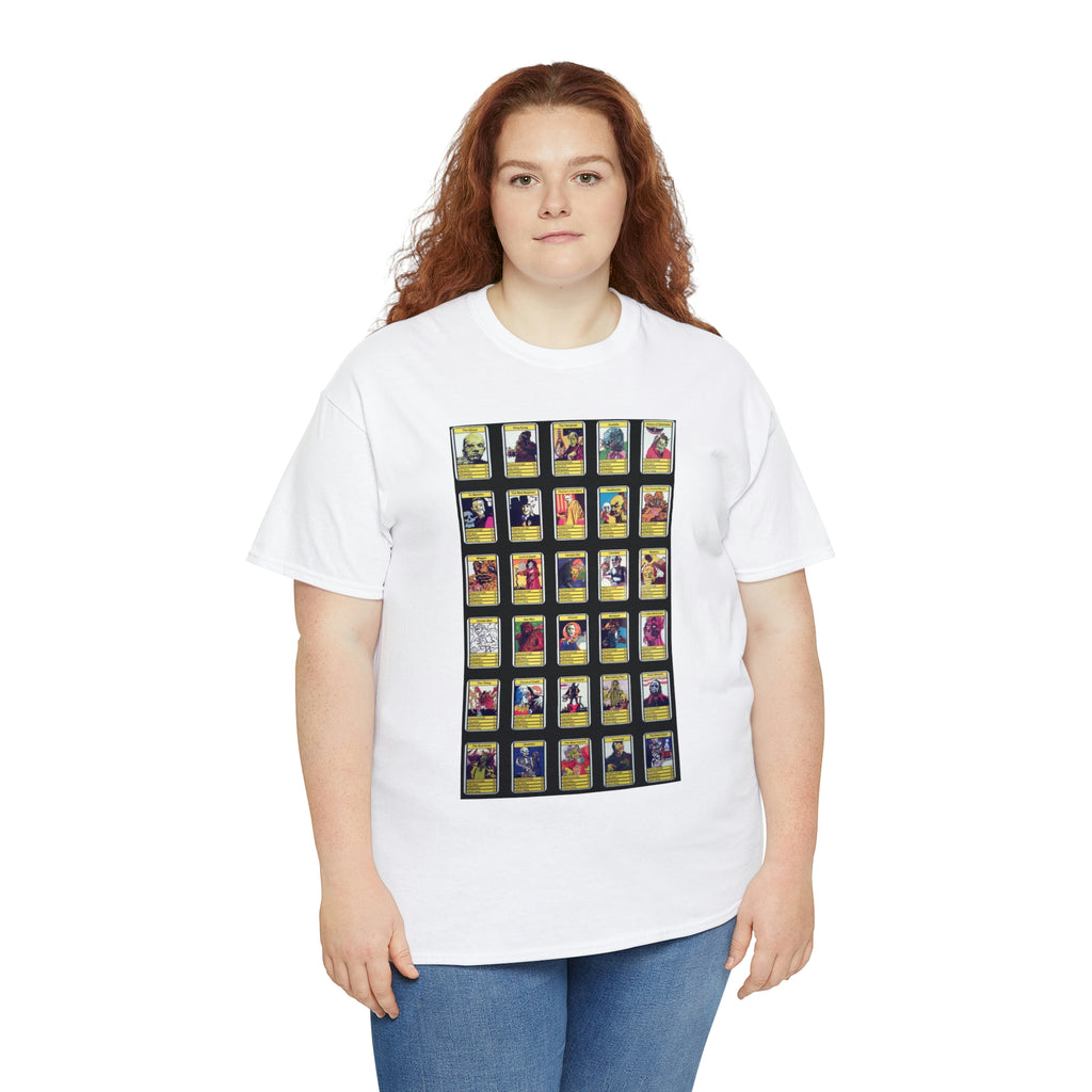 Top Trumps Horror Cards - Unisex Heavy Cotton Tee - www.desimovies.biz