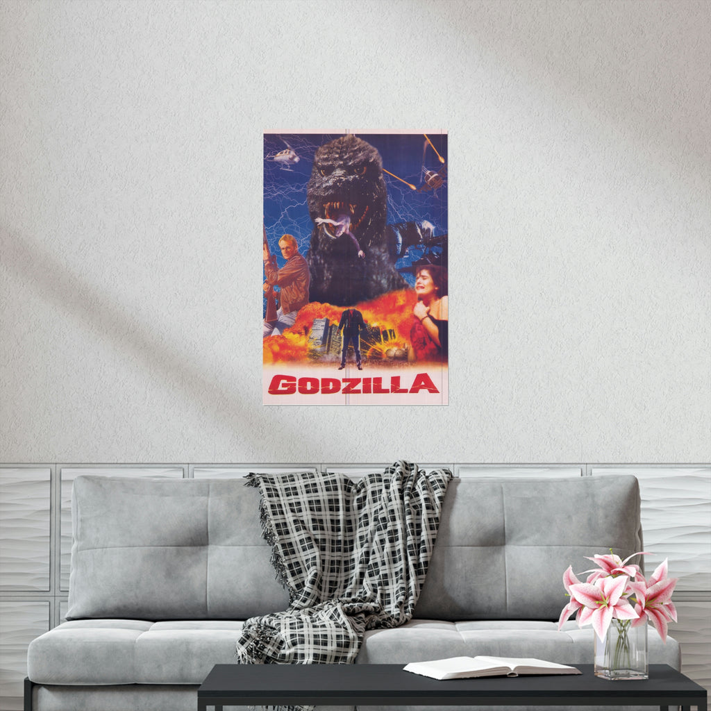 Godzilla - Pakistani Poster - Premium Matte Vertical Posters - www.desimovies.biz
