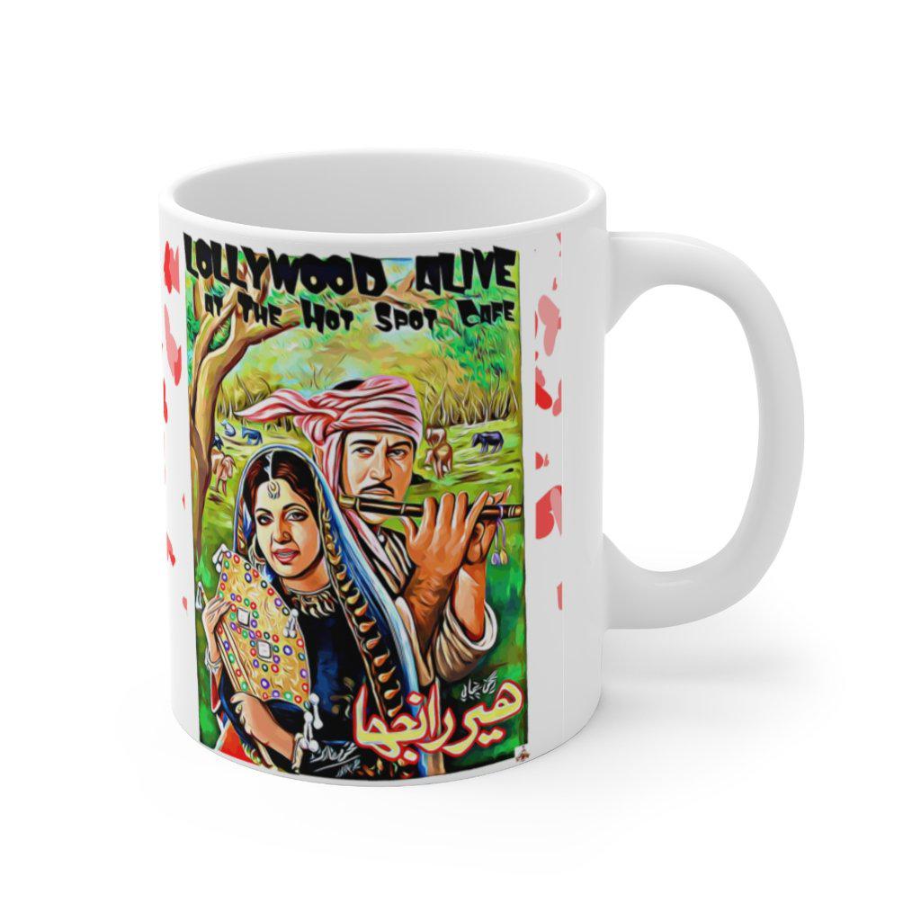 Heer Ranjha - Hand Painted - Ceramic Mug 11oz - www.desimovies.biz
