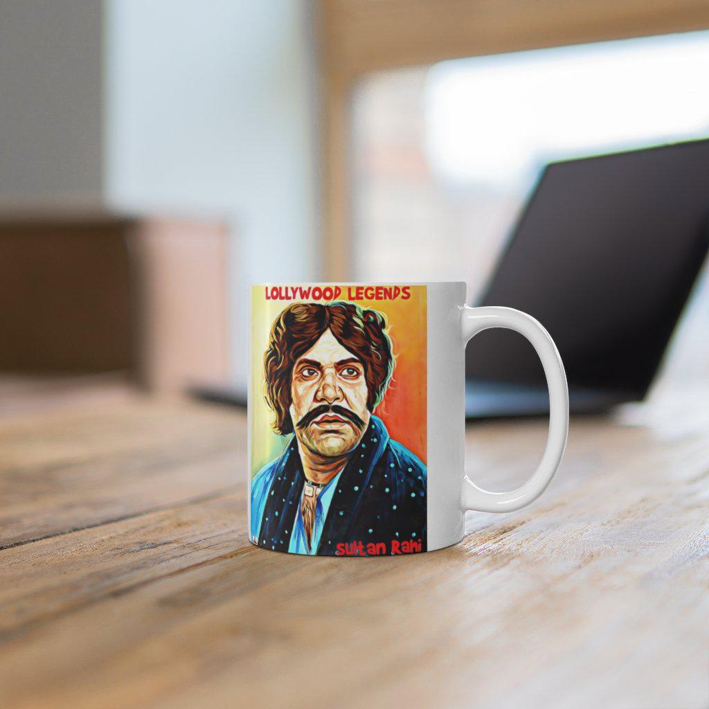 Sultan Rahi - Painted Ceramic Mug 11oz - www.desimovies.biz