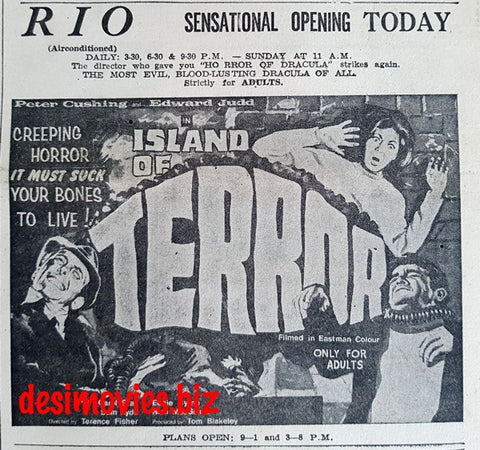 Island of Terror, The (1966) Press Ad - Karachi 1967 - www.desimovies.biz