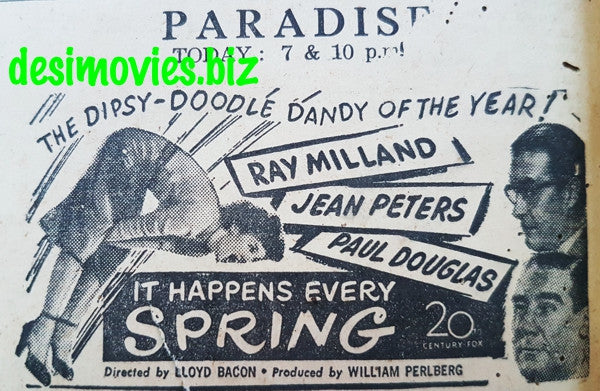 It Happens Every Spring (1949) Press Ad - www.desimovies.biz