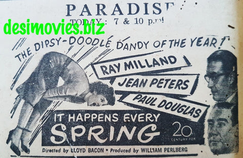 It Happens Every Spring (1949) Press Ad - www.desimovies.biz