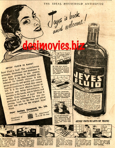 Jeyes Fluid (1947) Press Advert 1947 - www.desimovies.biz