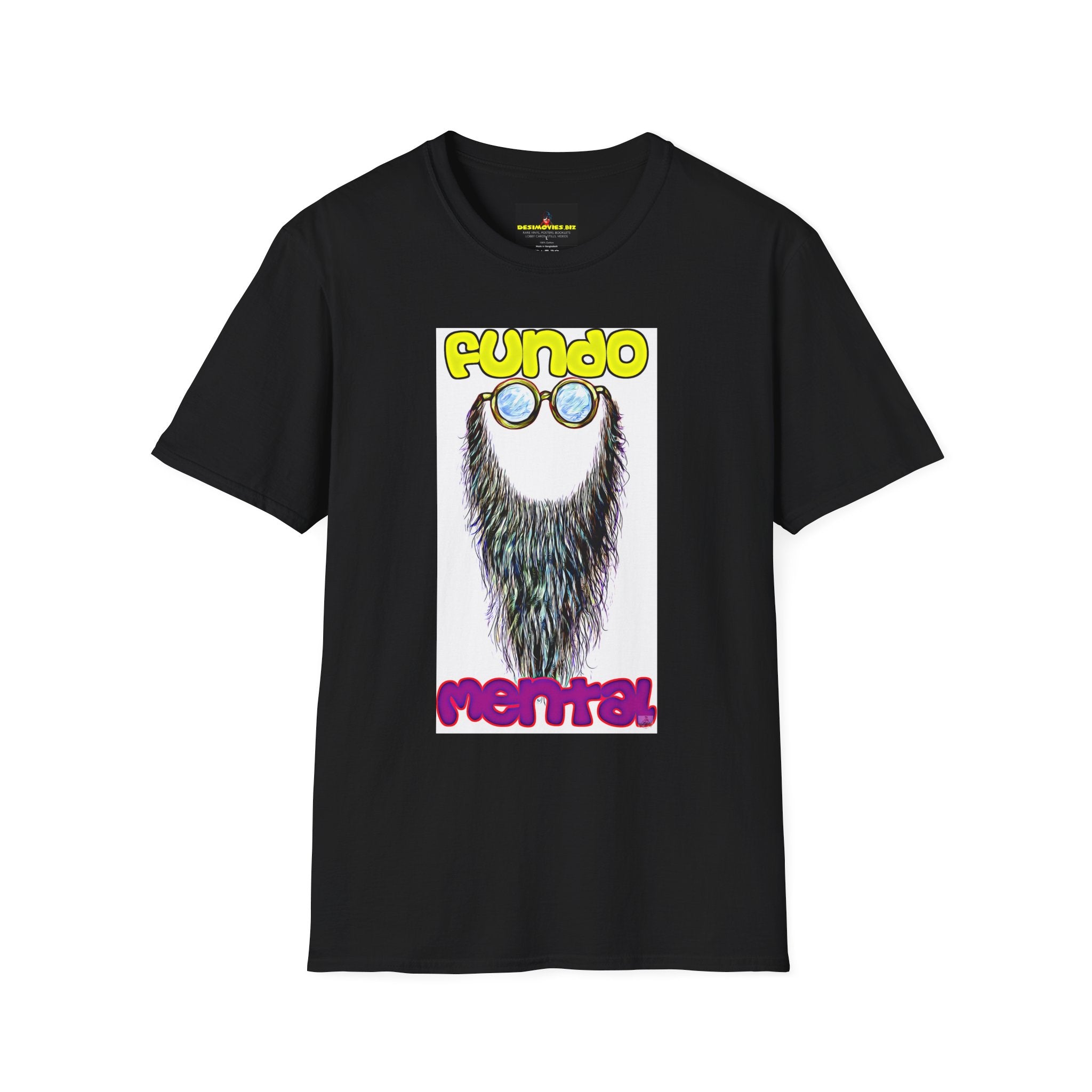 Fundo Mental T-Shirt — Retro Beard & Glasses Graphic Tee