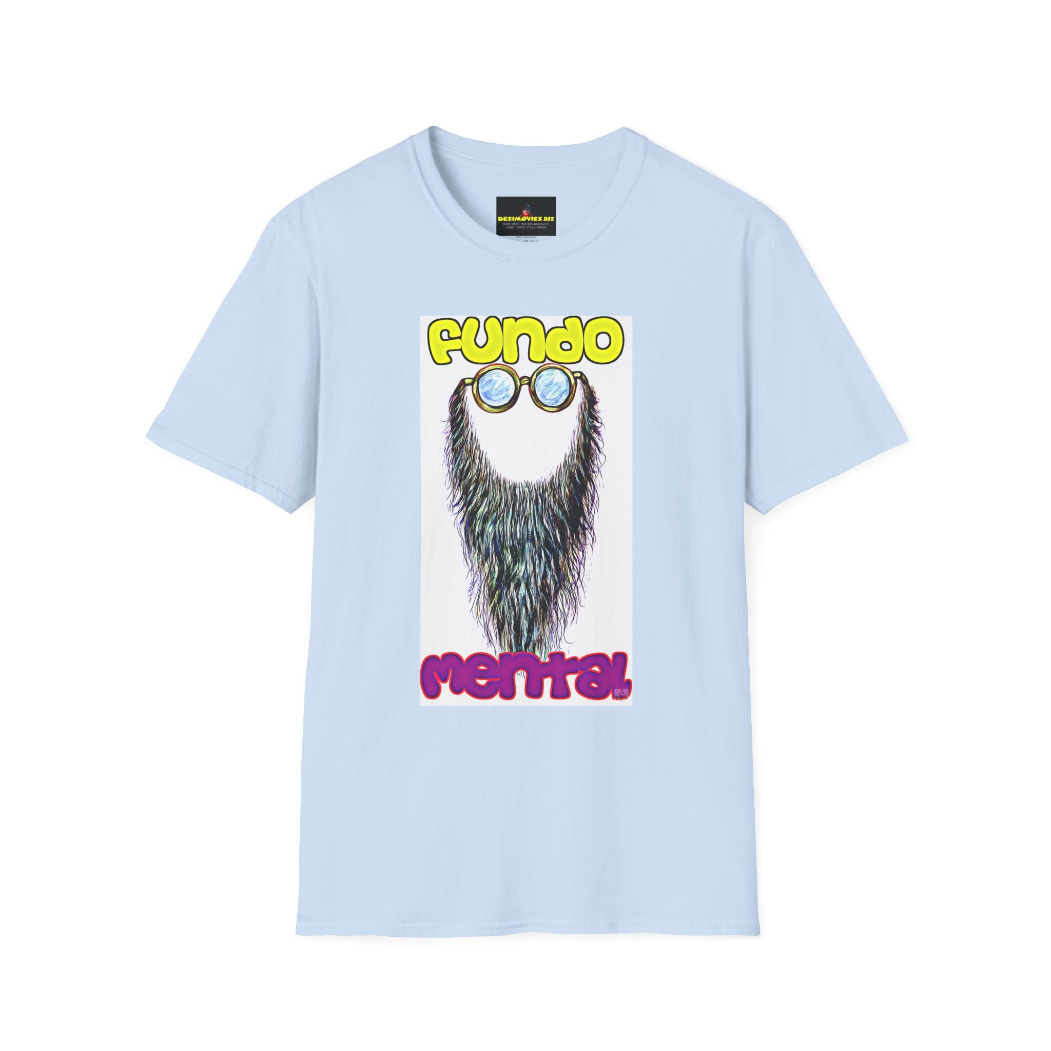 Fundo Mental T-Shirt — Retro Beard & Glasses Graphic Tee