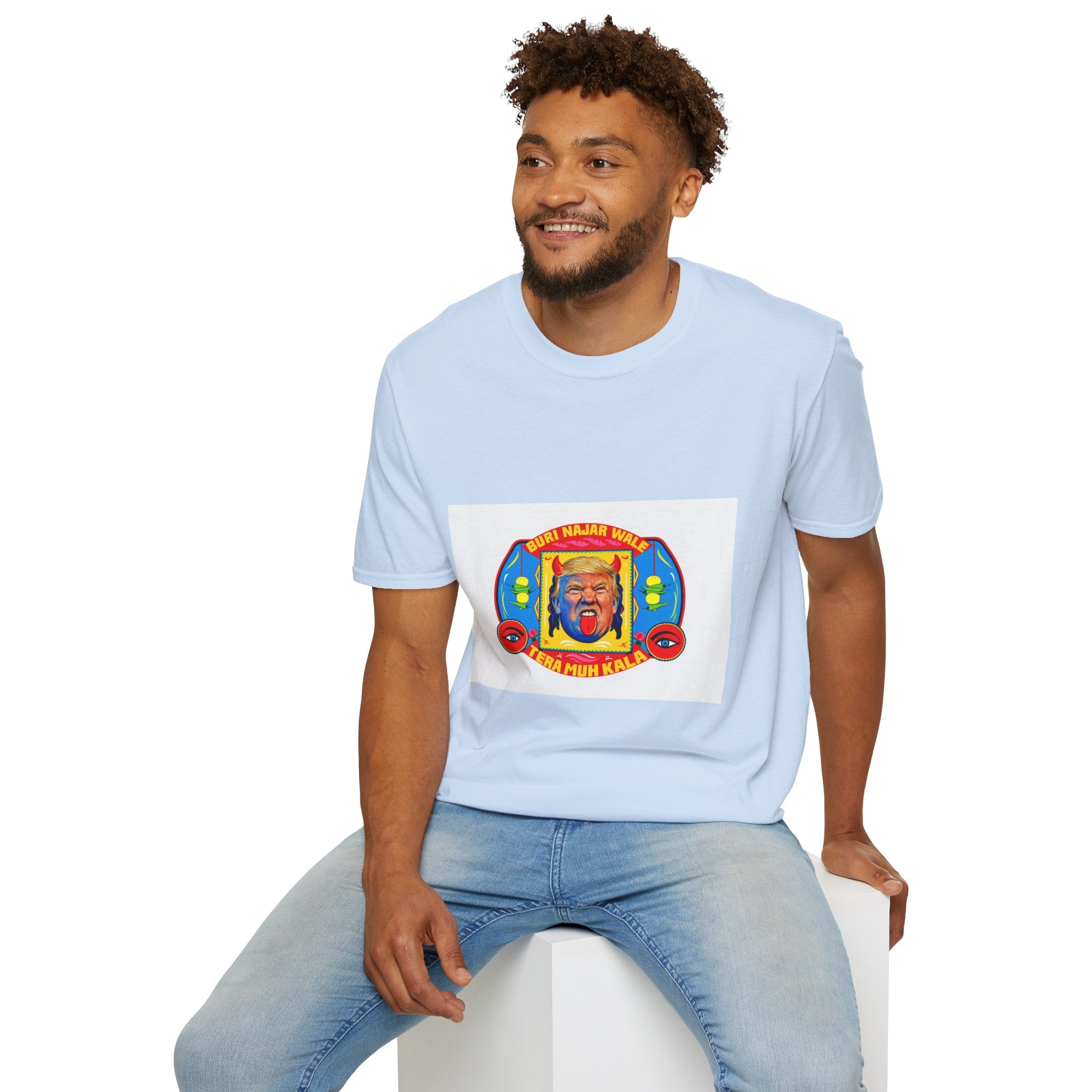Political Cartoon T-Shirt — Colorful Satirical Donald Trump Design