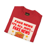 Graphic Tee — 'Fake News, It's All Just... Fake News' Political Cartoon T-Shirt