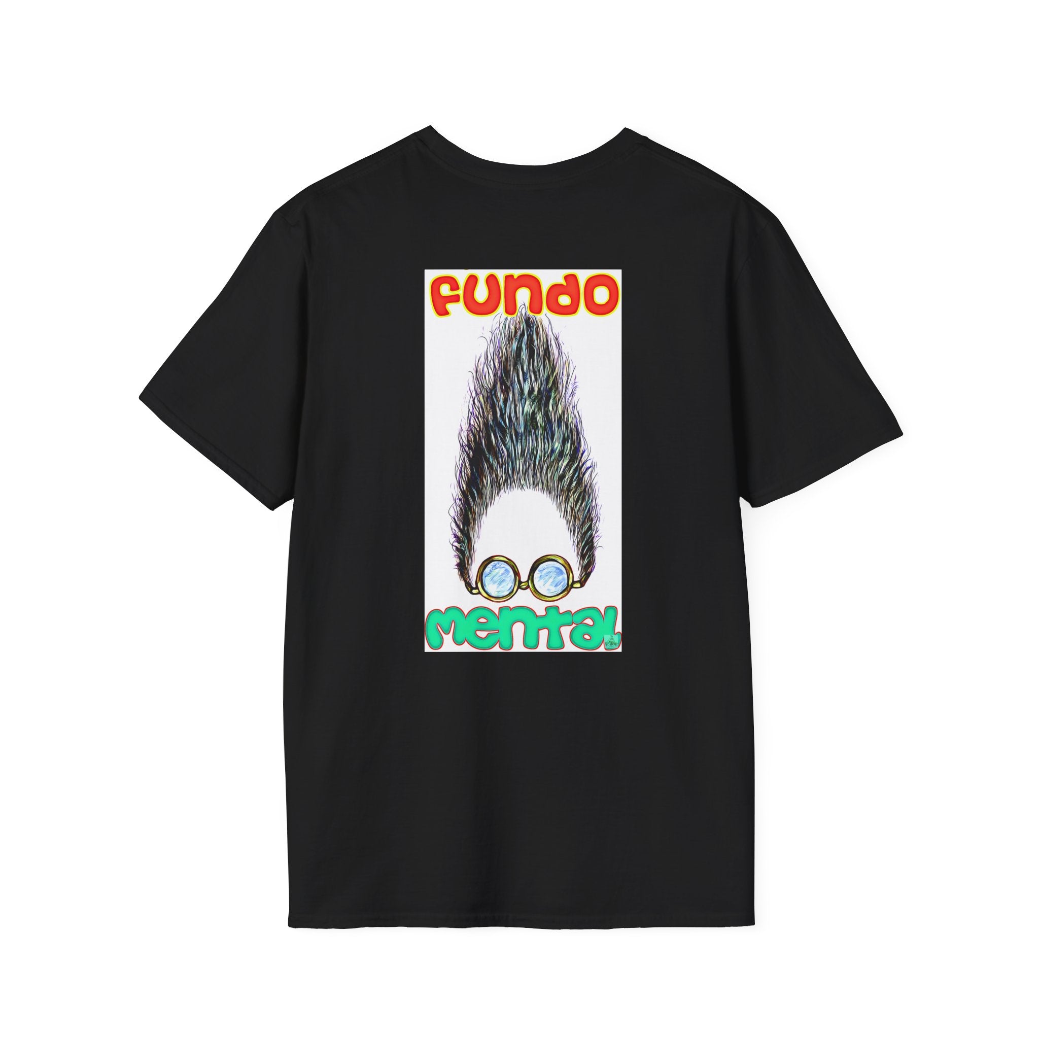 Fundo Mental T-Shirt — Retro Beard & Glasses Graphic Tee