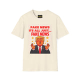 Graphic Tee — 'Fake News, It's All Just... Fake News' Political Cartoon T-Shirt