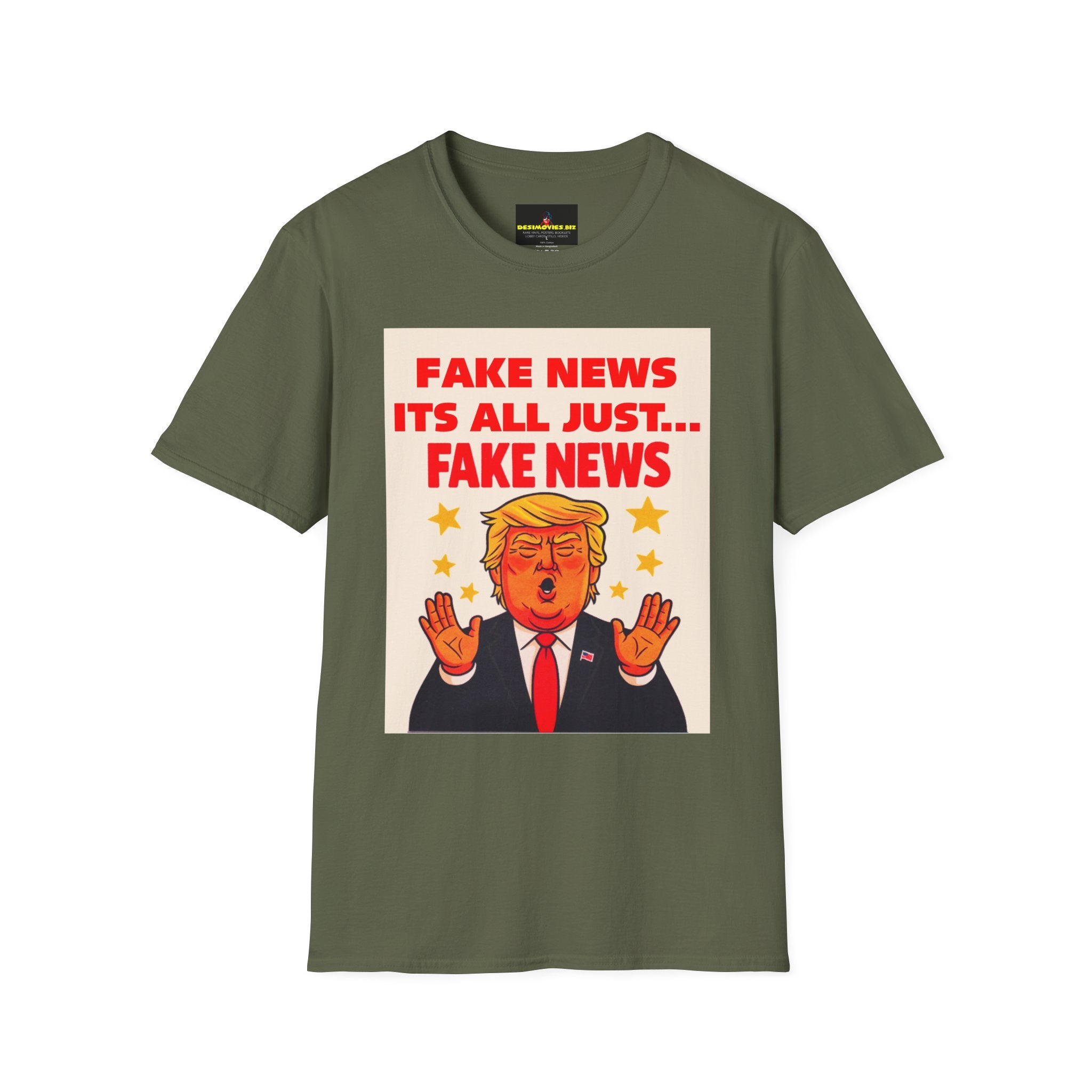 Graphic Tee — 'Fake News, It's All Just... Fake News' Political Cartoon T-Shirt