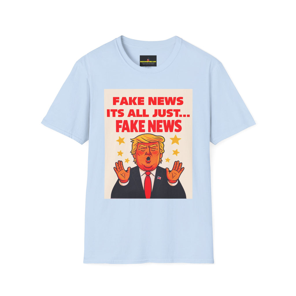 Graphic Tee — 'Fake News, It's All Just... Fake News' Political Cartoon T-Shirt