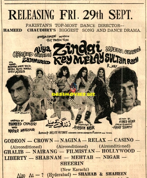 Zindagi Key Mailey (1972) Press Advert - www.desimovies.biz
