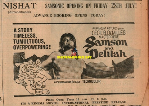 Samson and Delilah (1959) Advert
