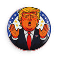 Trump Cartoon Button Magnet – Round Political Refrigerator Magnet
