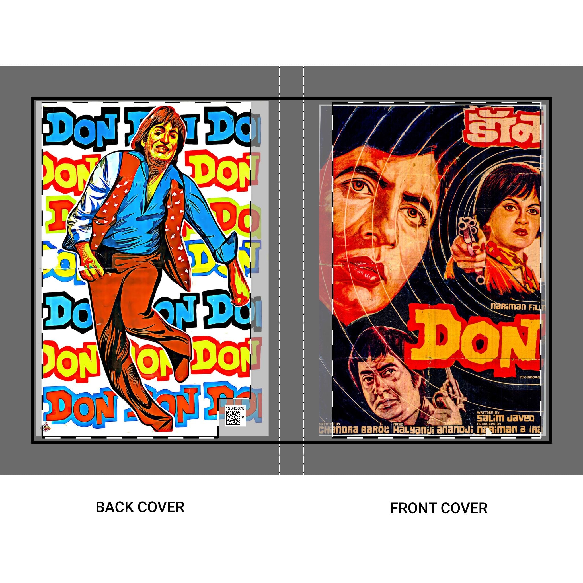 Don Retro Bollywood Hardcover Journal — Vintage Don Movie Art Notebook