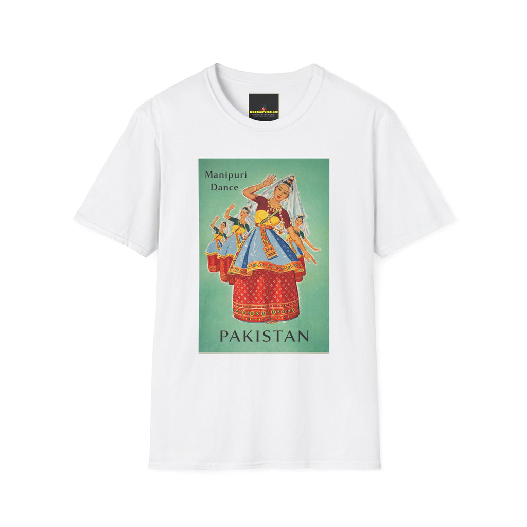Pakistan Vintage Travel Poster T-Shirt — 'Manipuri Dance' & 'Hunza' Retro Tourist Art