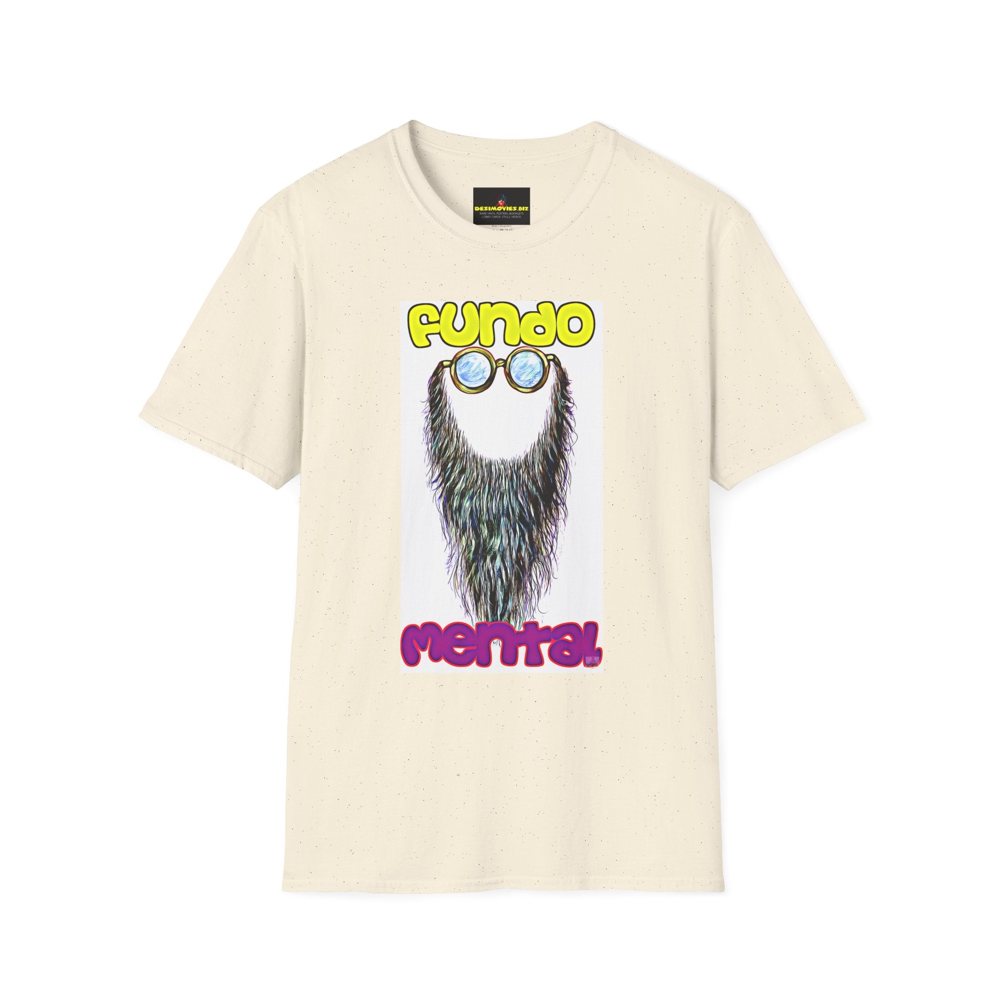 Fundo Mental T-Shirt — Retro Beard & Glasses Graphic Tee