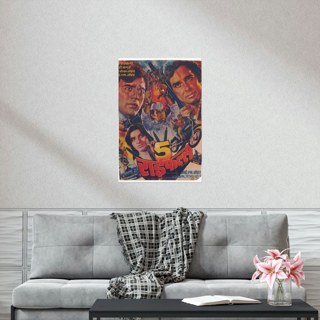 5 Rifles - Bollywood Premium Matte Vertical Poster - www.desimovies.biz