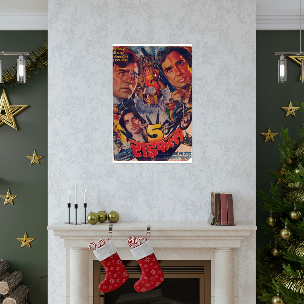 5 Rifles - Bollywood Premium Matte Vertical Poster - www.desimovies.biz