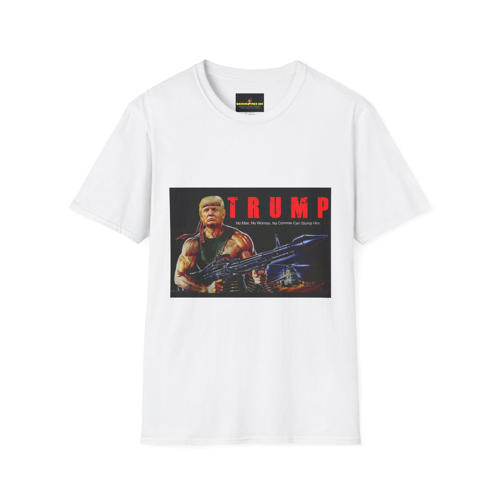 Rambo Trump Graphic T-Shirt — Patriotic Cartoon President Design