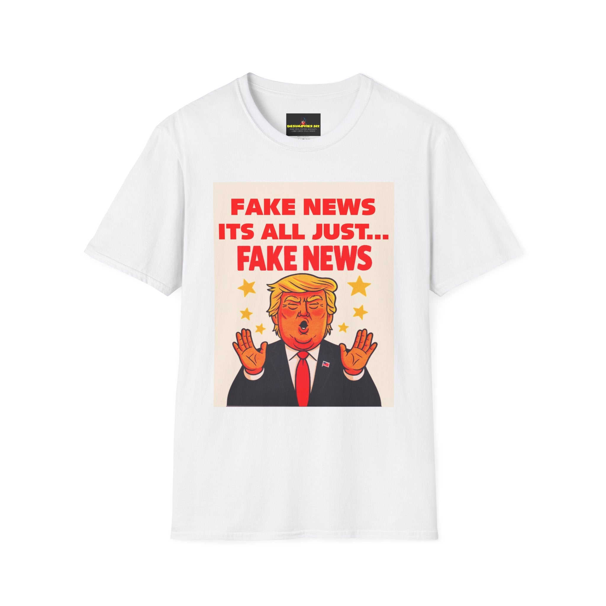 Graphic Tee — 'Fake News, It's All Just... Fake News' Political Cartoon T-Shirt