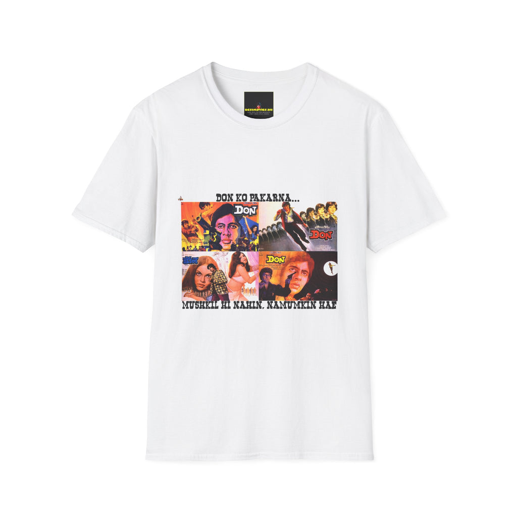DON Bollywood T-shirt inspired by vintage  Bollywood cinema, featuring iconic film artwork, retro design, and bold South Asian visual culture.