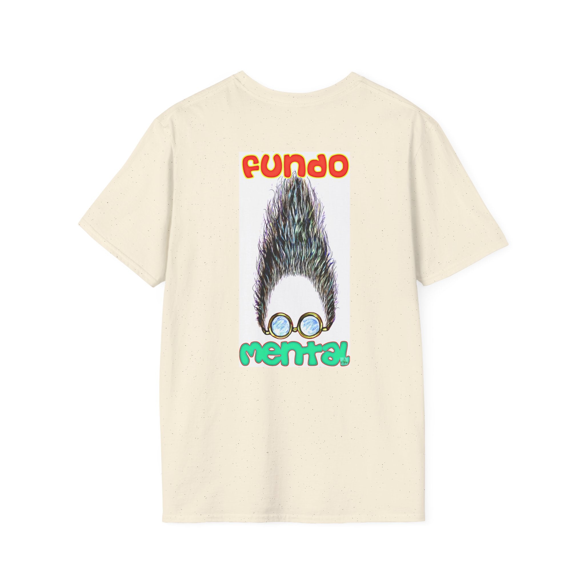 Fundo Mental T-Shirt — Retro Beard & Glasses Graphic Tee