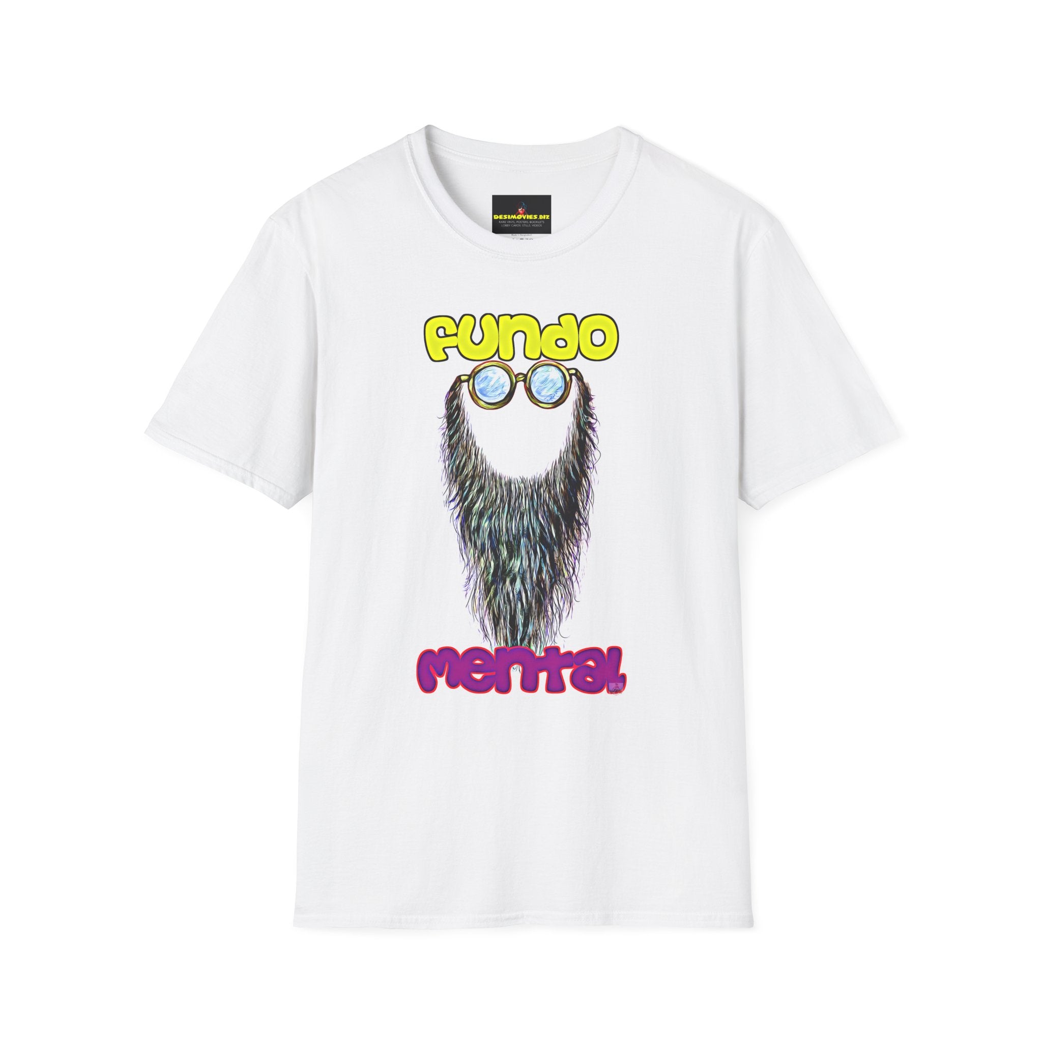 Fundo Mental T-Shirt — Retro Beard & Glasses Graphic Tee