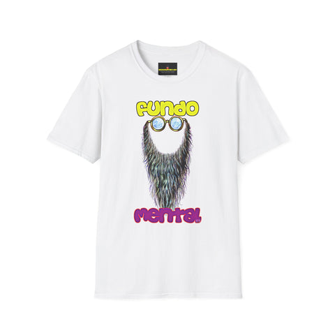 Fundo Mental T-Shirt — Retro Beard & Glasses Graphic Tee