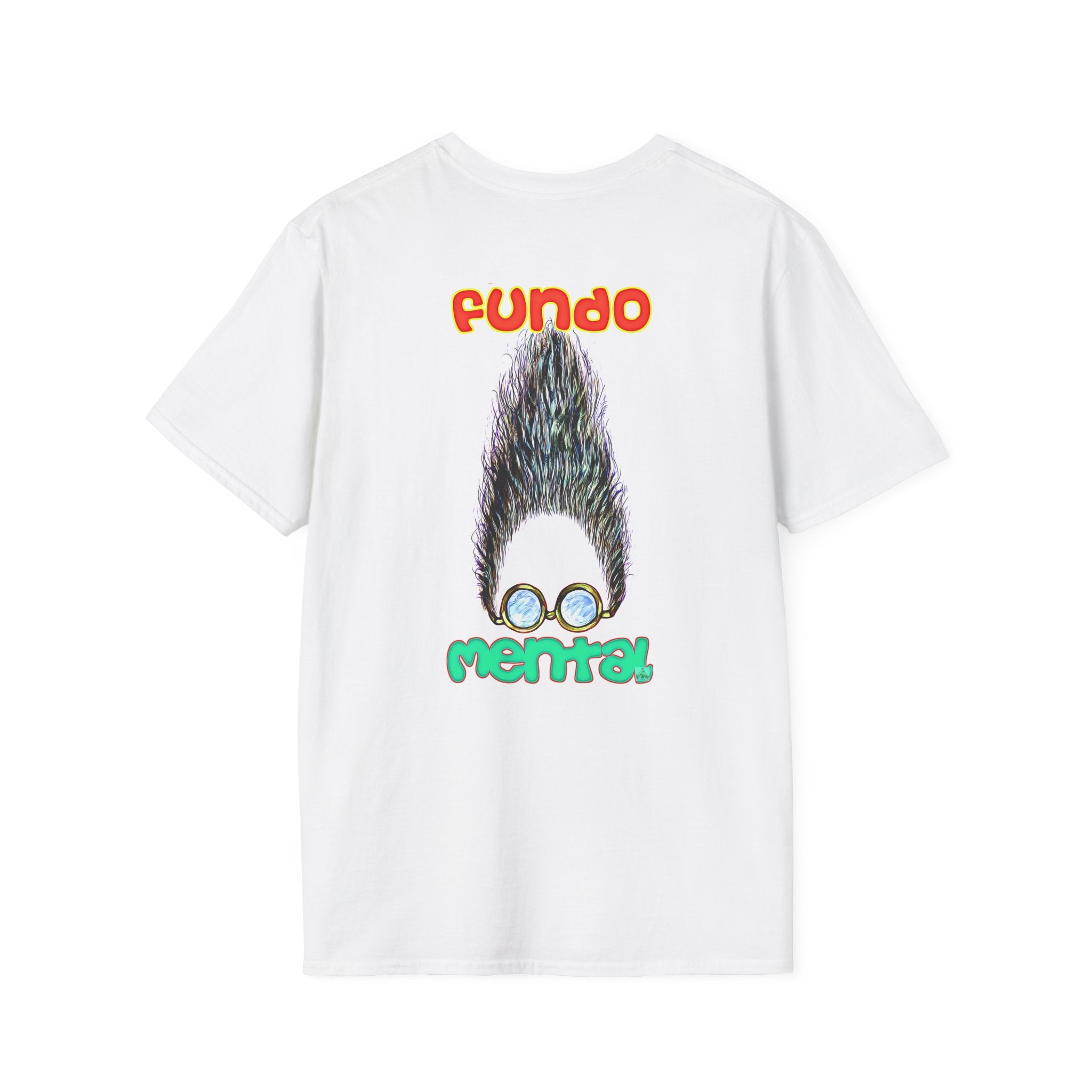 Fundo Mental T-Shirt — Retro Beard & Glasses Graphic Tee